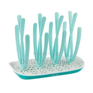 Baby Bottle Drying Rack - Green & White