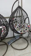 Hanging Wicker Egg Swing Chair with Stand - 2