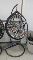 Hanging Wicker Egg Swing Chair with Stand - 3