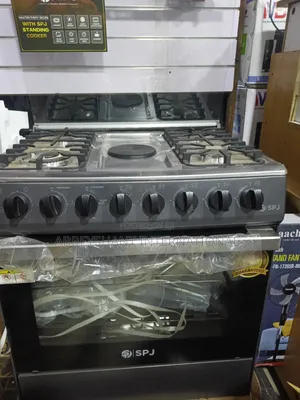 SPJ 80x60cm Freestanding Cooker - 4 Gas + 1 Electric