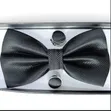 Black Bowtie with Cufflinks and Pocket Hankie - 2