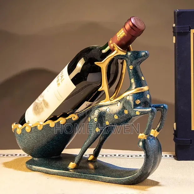 Elk Resin Wine Holder with Rhinestones - 1