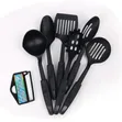 6-Piece Non-Stick Heat-Resistant Serving Spoons Set - Black - 2