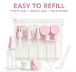 9-Piece Clear Travel Empty Bottle Set - 3