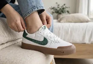 Original Nike Court Shot Sneakers - White/Green