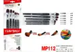 Motarro 6-Piece Black Synthetic Filbert Paintbrush Set - 1