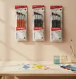 Motarro 6-Piece Black Synthetic Filbert Paintbrush Set - 2