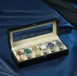 Men's and Women's Leatherette Watch Organizer - Black/Grey - 2