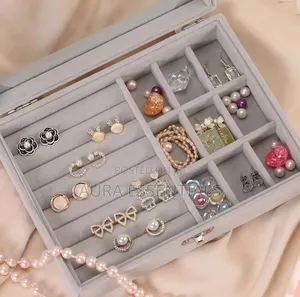 Jewelry Organizer Box with Clear Lid