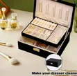 PU Leather 2-Layer Jewelry Box Organizer - 2