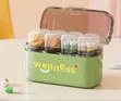 Portable Multi-Compartment Pill Organizer - 1