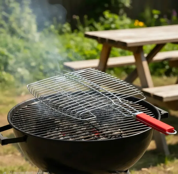 Stainless Steel Triple Fish Grilling Basket - 1