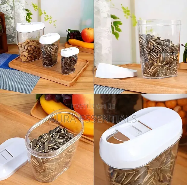5pcs Airtight Plastic Food Storage Containers - 1
