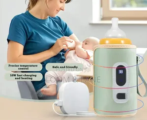 Portable USB Baby Bottle Warmer with LCD Display (Green)