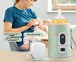 Portable USB Baby Bottle Warmer with LCD Display (Green) - 1