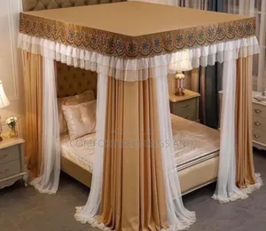 Lace Curtain Mosquito Net - Brown