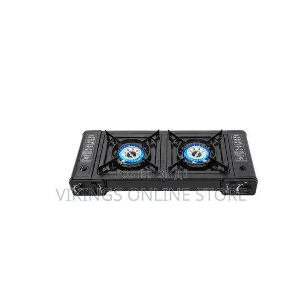 Portable Double-Burner Camping Gas Stove - 1