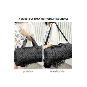 Quilted Faux Leather Sports Duffel & Weekender Bag