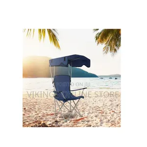 Portable Folding Camping Chair with Overhead Canopy Shade