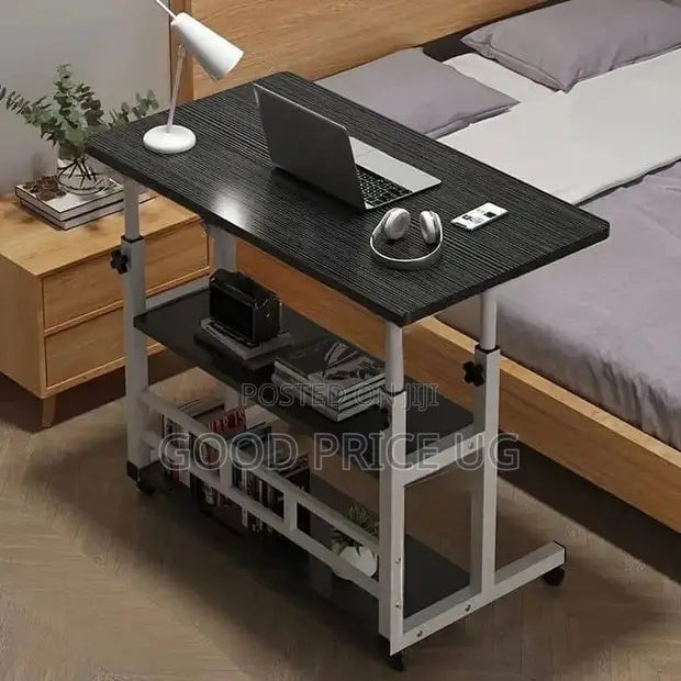 Adjustable Overbed Laptop Desk with Storage - 1