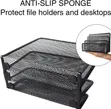 Vertical Metal Mesh Desk Organizer with 3 Compartments - 1