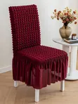 Maroon Dining Chair Covers (6-Piece Set) - 1