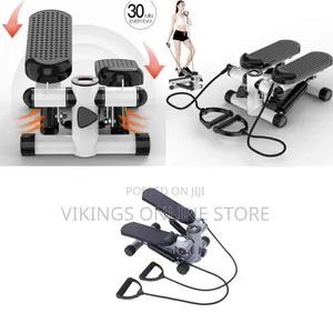Compact Hydraulic Mini Stair Stepper with Resistance Bands