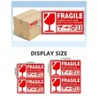 6pcs Coated Paper Fragile Warning Label Sticker - 1
