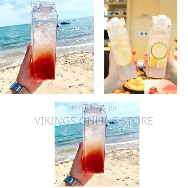 Clear Plastic Milk Carton Water Bottle - 1