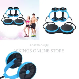 Dual Ab Roller with Resistance Bands