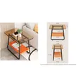 Modern Glass-Top End Table with Black Metal Frame - 2