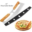 Sharp Pizza Cutter with Wooden Handle & Cover - 2