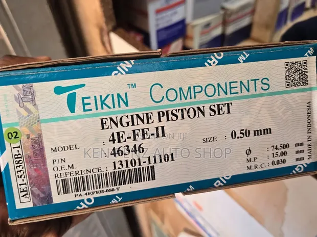 4e-FE Engine Piston Kit for Toyota Corolla, Starlet, Paseo - 1