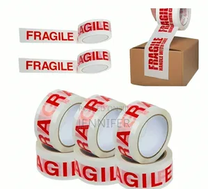 Fragile Tape - Red Text Parcel Tape 48MMx10m