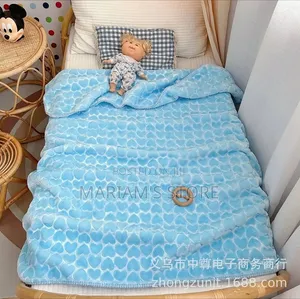 Soft Baby Blanket with Embossed Heart