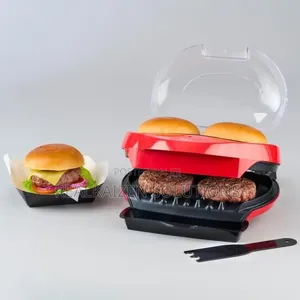 UK Heat & Eat Automatic Temperature Non-Stick Griddle 2 Burger Maker