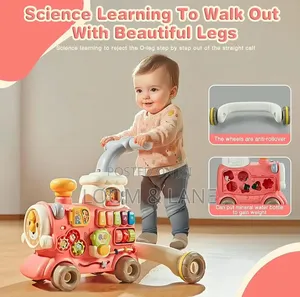 5-in-1 Sit-to-Stand Baby Walker Activity Center