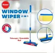 2-in-1 Telescopic Window Cleaner with Sponge & Rubber Blade - 2