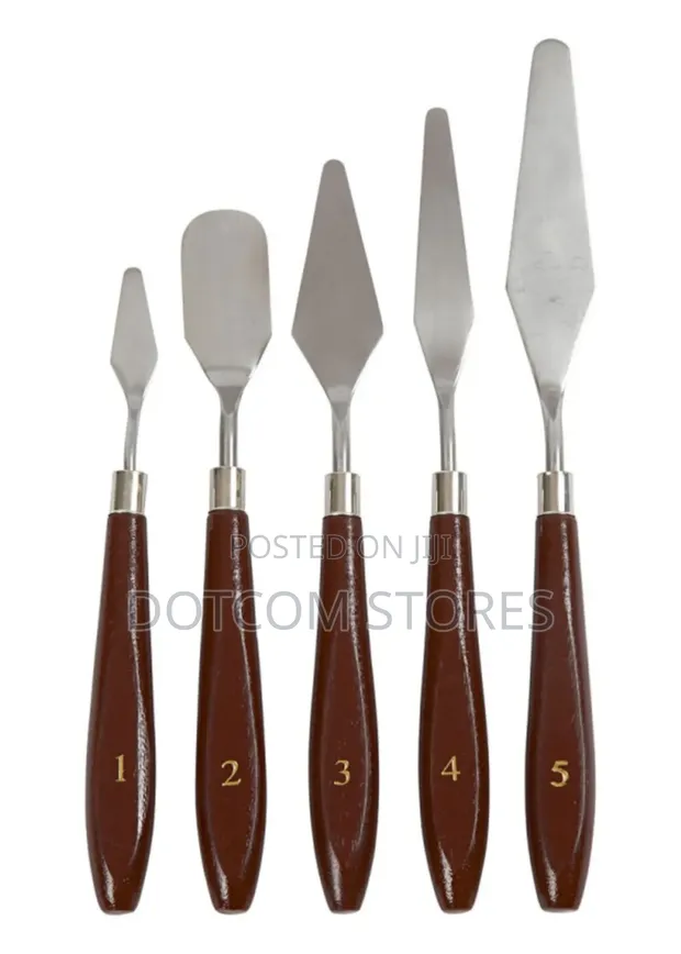 5-Piece Stainless Steel Palette Knife Set - 1