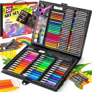 150-Piece Kids Art Kit: Drawing, Coloring & Painting Set