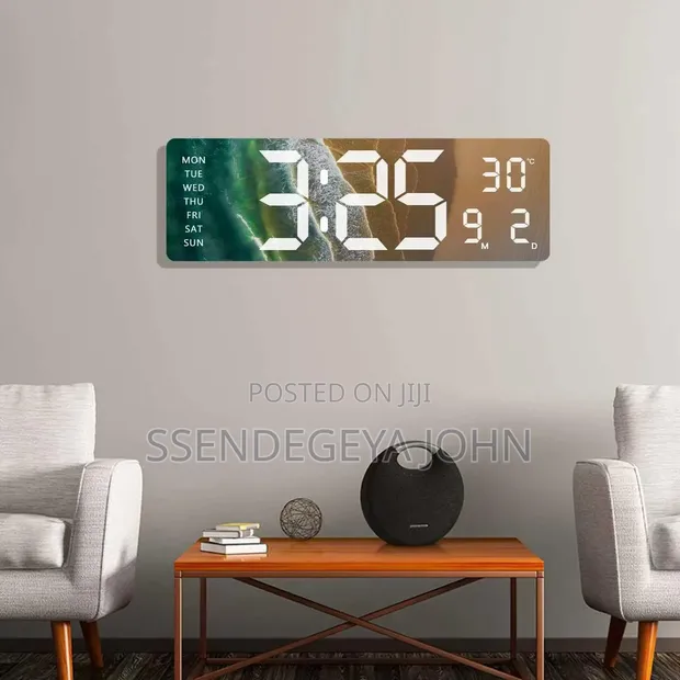 Modern Wide-Display Digital Wall Clock - 1