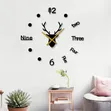 Modern DIY 3D Deer Head Wall Clock - 4