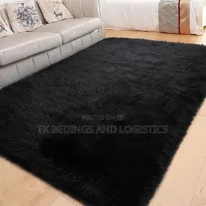 Fluffy Black Carpet