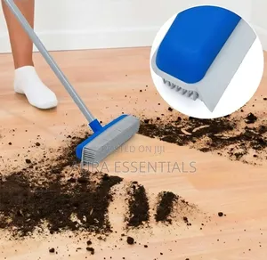 Kleaner Rubber Sweeping Brush with Squeegee - Pet Hair Remover