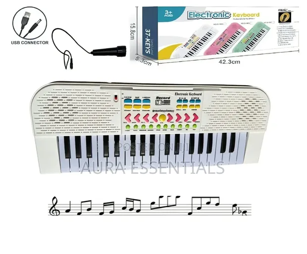 Kids Electronic Keyboard Piano with Microphone - 1