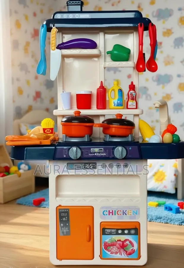 Multi-Piece Plastic Kids' Pretend Play Kitchen Set - 1