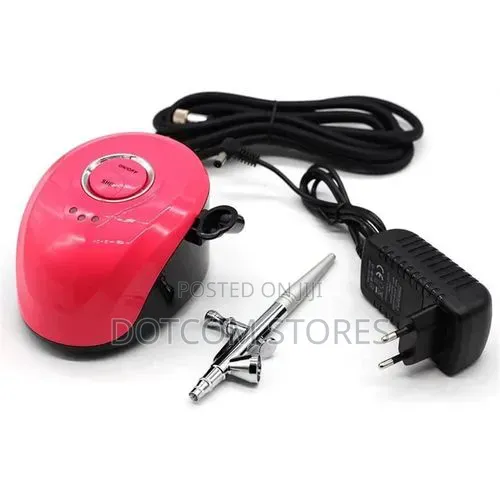 Mini Airbrush Compressor Set with Dual Action Spray Gun - 1