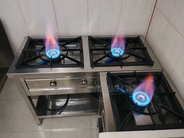 3 Burner Heavy Duty Gas Stove - Stainless Steel - 1