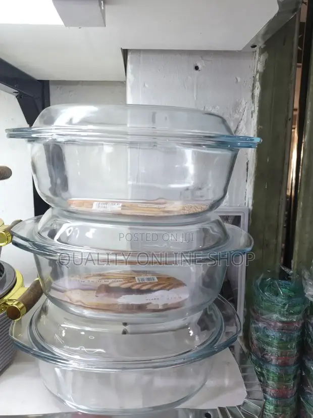 3pcs Transparent Glass Serving Dishes - 1