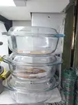 3pcs Transparent Glass Serving Dishes - 1